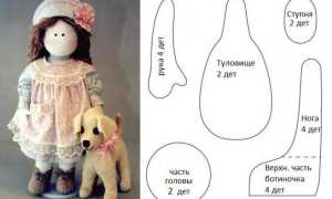 Сшить замечательную вещицу поможет выкройка куклы Снежки в натуральную величину!
